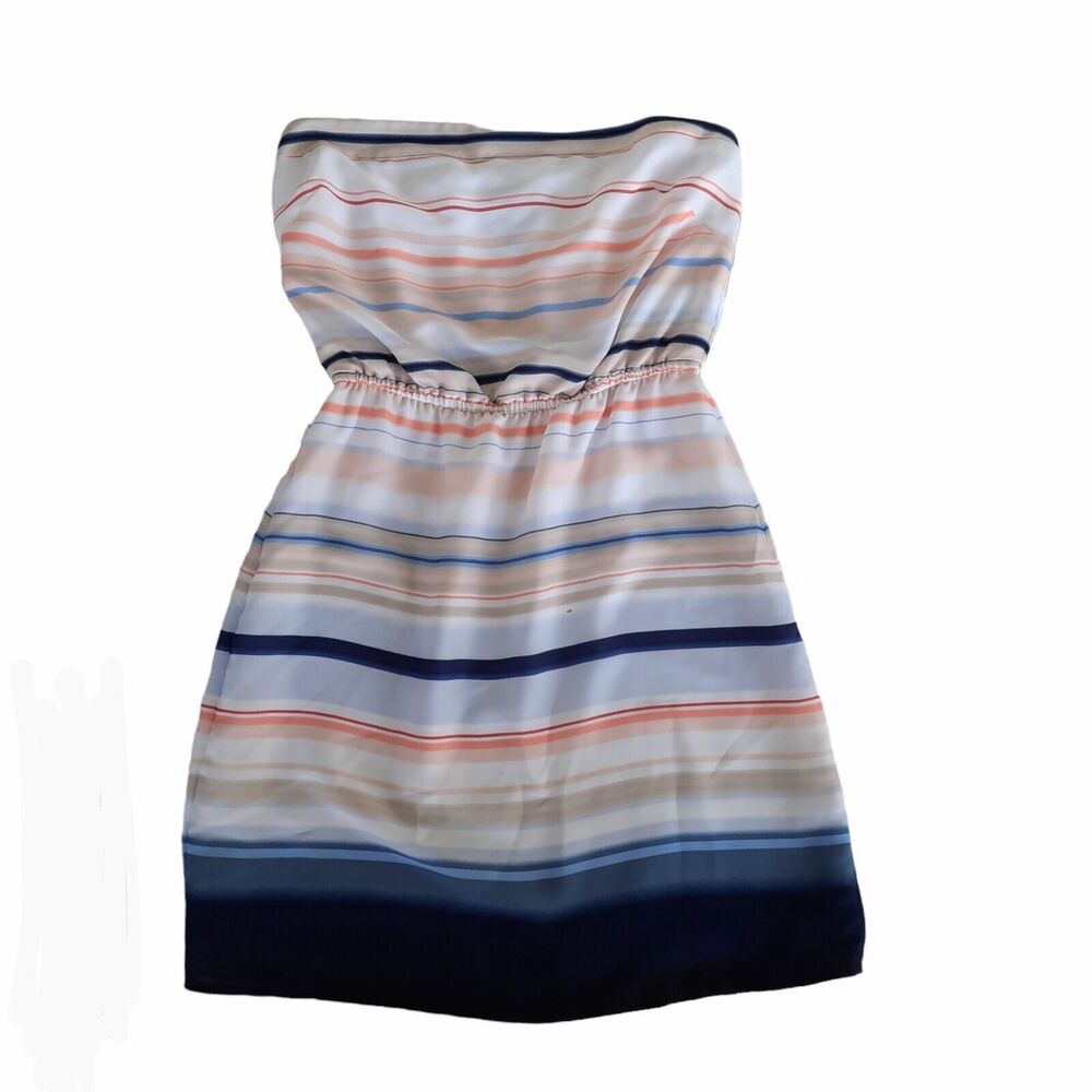 White House Black Market Women's Striped Strapless Tube Top Mini Dress X-Small